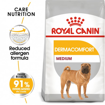 Dog Dry Food Royal Canin Canine Care Nutrition Medium Dermacomfort 12 KG for sensitive dogs